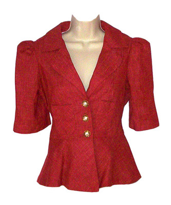 Fashiontribes: Look Smart in a Red Linen-Blend 50s Inspired Blouse ...